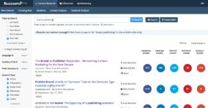 buzzsumo is a great tool for content marketing